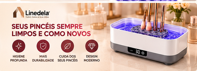 Limpador Ultrassônico UV Recarregável USB 45KHz para Óculos Joias Relógios Pincéis Limpeza Profunda