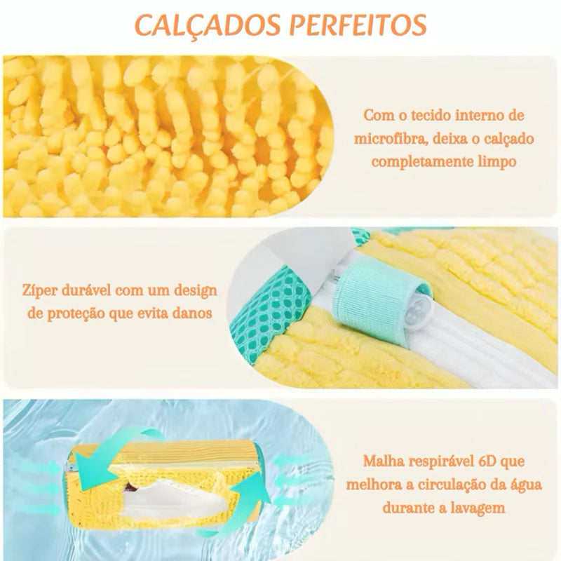 Saco Protetor para Lavar Tênis na Máquina – Anti-Deformação e Proteção para Calçados