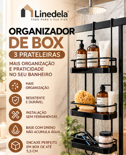 Suporte Organizador para Box 3 Andares Sem Furo