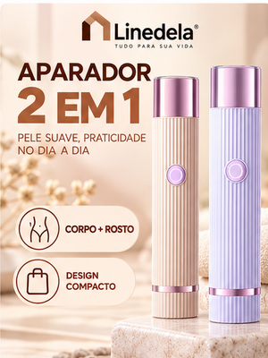 Depilador Elétrico Feminino Recarregável com Lâmina Dupla para Rosto Corpo e Pelos Portátil