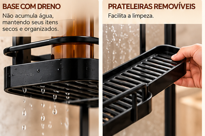 Suporte Organizador para Box 3 Andares Sem Furo
