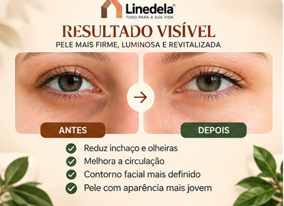 Kit Massagem Facial Jade Roller Gua Sha e Molde de Gelo Crioterapia Skincare Rosto