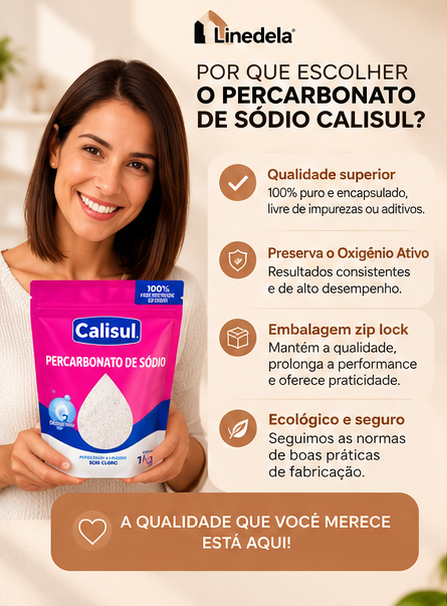 Percarbonato de Sódio Calisul – Alvejante Sem Cloro Tira Manchas Multiuso